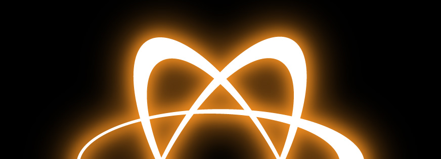 Orange Atomic Symbol Graphic
